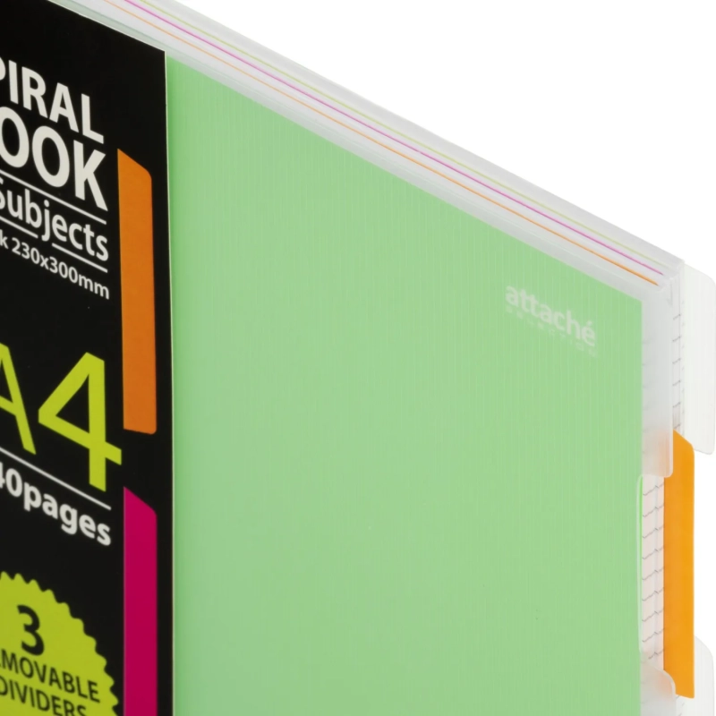 Бизнес-тетрадь 140л,кл,А4,SPIRAL BOOK Салатовый,евросп,обл.пл,раздел.84102