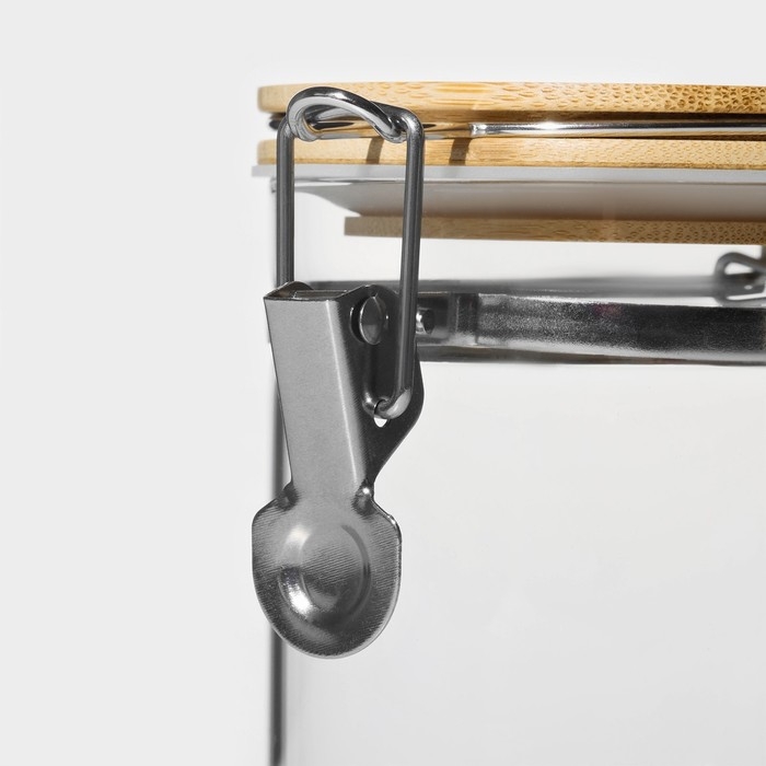 Банка стеклянная для хранения сыпучих продуктов BellaTenero «Эко», 500 мл, 10×10,3 см, с бугельным замком Банка стеклянная для хранения сыпучих продуктов BellaTenero «Эко», 500 мл, 10×10,3 см, с бугельным замком