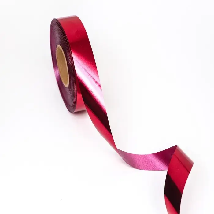 Лента для декора и подарков, металлизированная, бордовый, 2 х 45 м Лента для декора и подарков, металлизированная, бордовый, 2 х 45 м