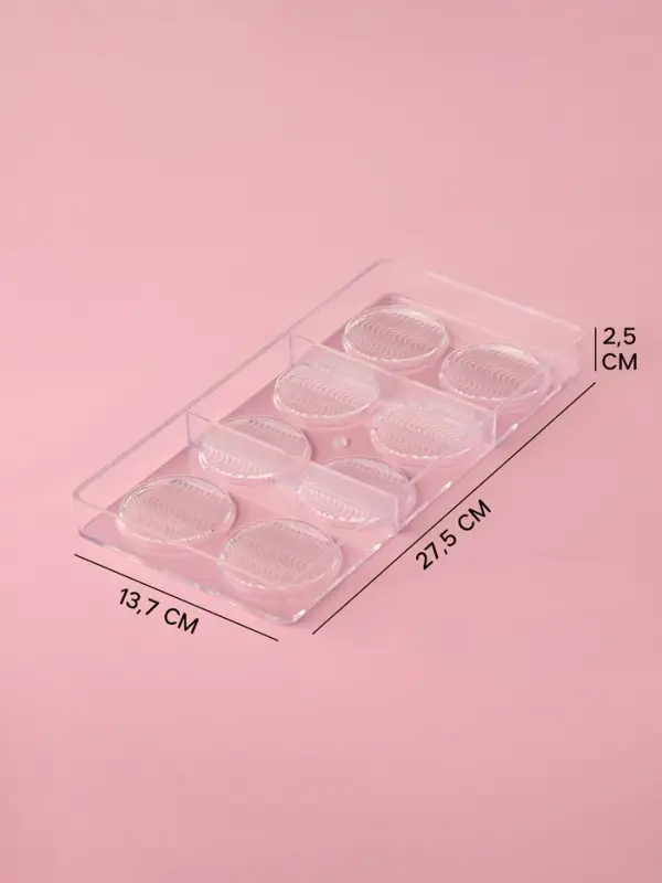 Форма для шоколада KONFINETTA &laquo;Круг&raquo;, 27.5&times;13.7&times;2.5, 8 ячеек (d=5.5 см), пластик, прозрачная