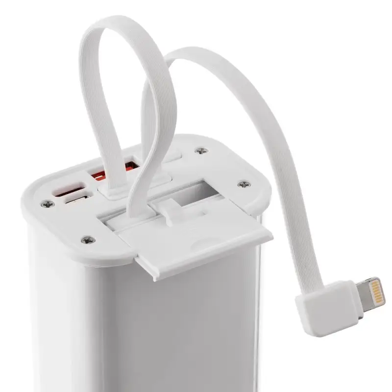 Аккумулятор c быстрой зарядкой Trellis Geek 10000 мАч, белый Аккумулятор c быстрой зарядкой Trellis Geek 10000 мАч, белый