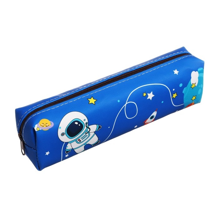 Пенал школьный Пенал школьный "Космос" на молнии, синий