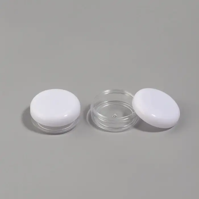 Баночки для хранения, 14 мл, набор - 2 шт, цвет белый/прозрачный Баночки для хранения, 14 мл, набор - 2 шт, цвет белый/прозрачный