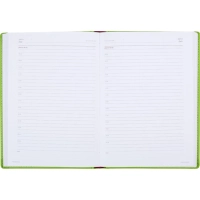 Ежедневник недатированный А5+, 136л, VELVET салатовый  3-115/08