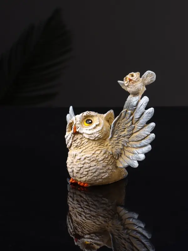 Фигура Фигура "Сова с совенком на крыле" 9.3х13.5х5.2 см