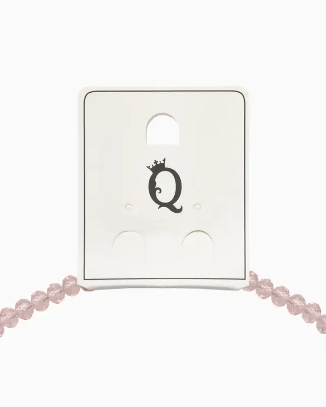 Чокер из бисера «Хрусталь», светло-розовый в серебре, 37 см + 5 см доп, цепочка