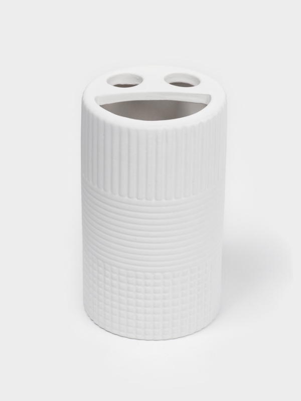 Набор для ванной Набор для ванной "Полосы" 4 предмета (дозатор для мыла, 2 стакана, мыльница)