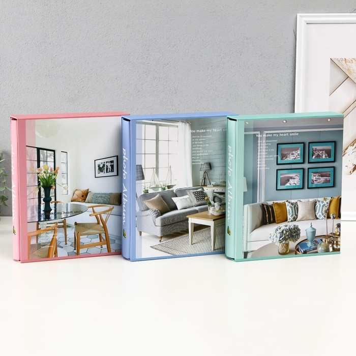 Фотоальбом на 200 фото 10х15 см Фотоальбом на 200 фото 10х15 см "Современный интерьер" МИКС 21х5х26 см