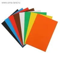 Картон цветной А5, 8 листов, 8 цветов "Антошка", немелованный, 200 г/м&sup2;