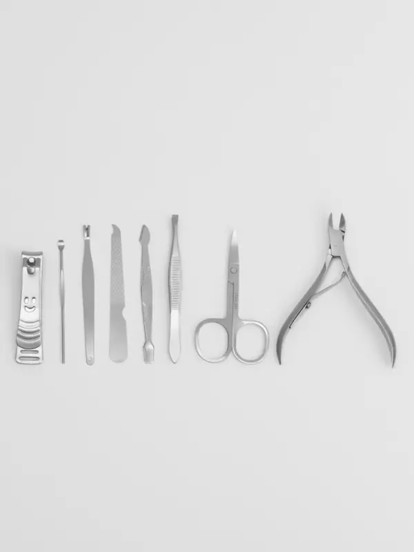 Набор маникюрный &laquo;Рептилия&raquo;, 8 предметов, в футляре, коричневый