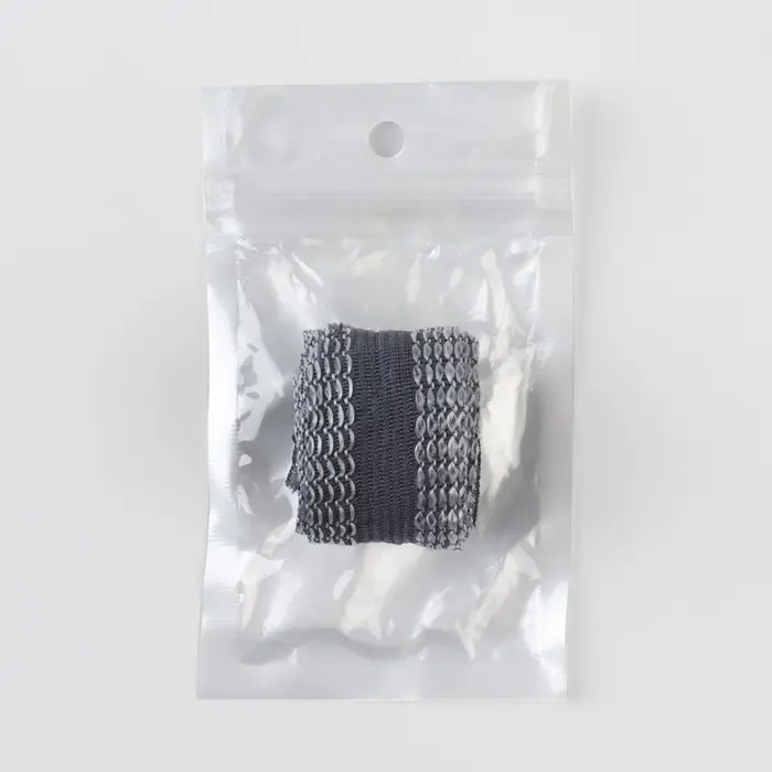 Лента для подгибания швов, термоклеевая, 25 мм, 100 см, серая