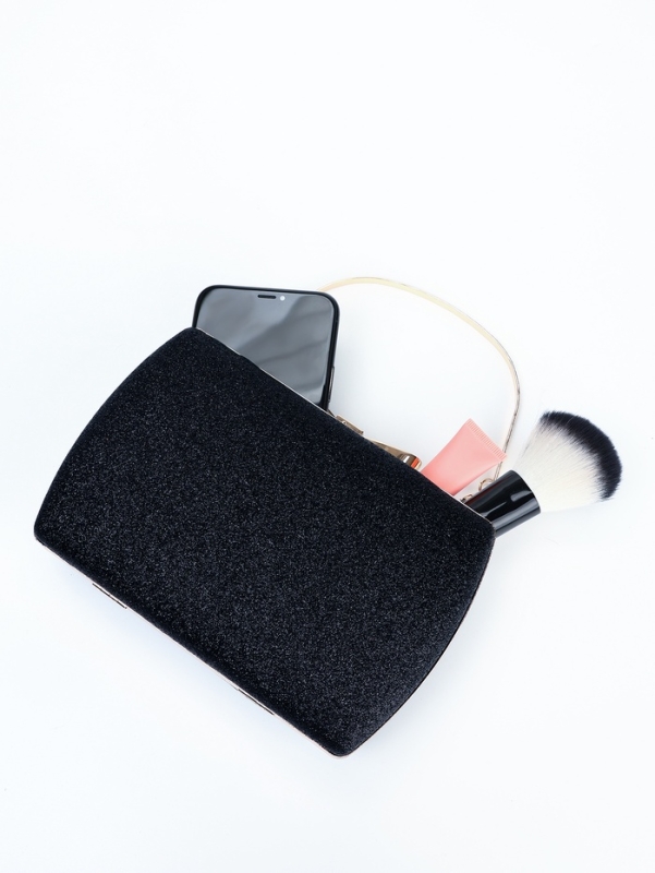 Сумка жен, 18.5*4.5*12 см, отд на фермуаре, цепь, ручка, черный Сумка жен, 18.5*4.5*12 см, отд на фермуаре, цепь, ручка, черный