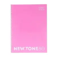 Тетрадь А4, 80 листов в линейку, на гребне NEWtone PASTEL ПИОН, обложка мелованный картон, глянцевая ламинация, блок 80 г/м2