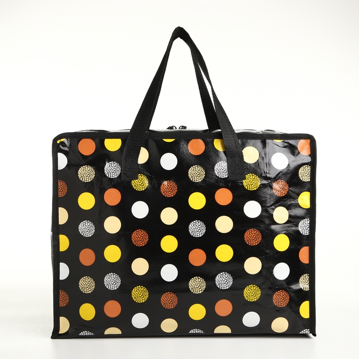 Сумка хозяйственная на молнии, цвет чёрный/разноцветный Сумка хозяйственная на молнии, цвет чёрный/разноцветный