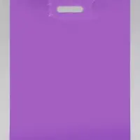 Пакет с вырубной усиленной ручкой ПВД, Фиолетовый, 40&times;50 см, 45 мкм