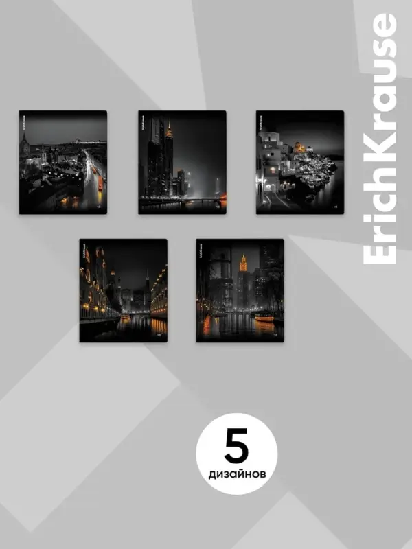 Тетрадь 48 листов в клетку ErichKrause Urban Lights, МИКС