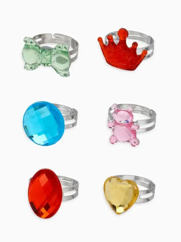 Кольцо &laquo;Выбражулька. Радости&raquo;, форма МИКС, цвет МИКС в серебре, безразмерное