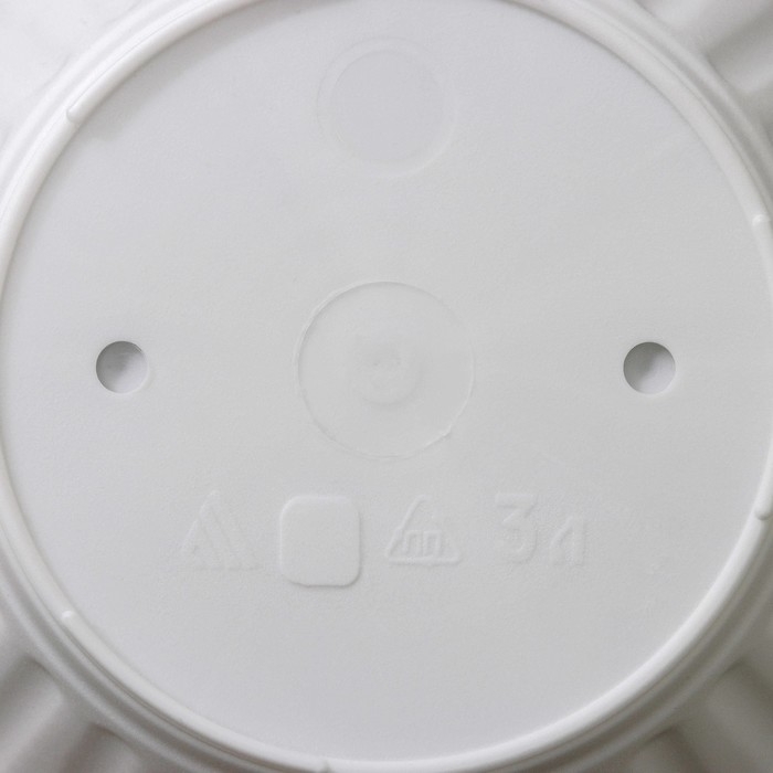 Горшок для цветов с поддоном «Лозанна», 3 л, пластиковый, цвет белый Горшок для цветов с поддоном «Лозанна», 3 л, пластиковый, цвет белый