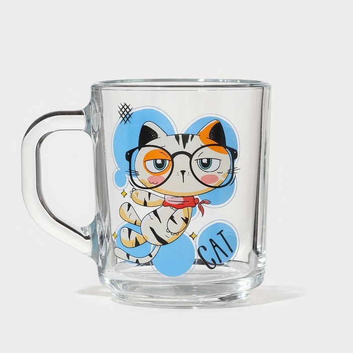 Кружка «Верные друзья», стеклянная, 200 мл, рисунок МИКС