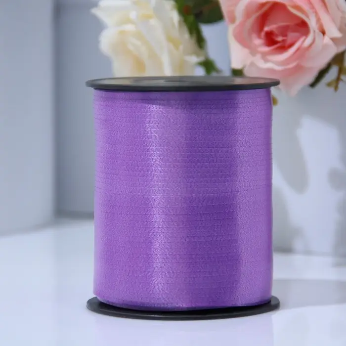 Лента для декора и подарков 0.5 см &times; 500 м, фиолетовая