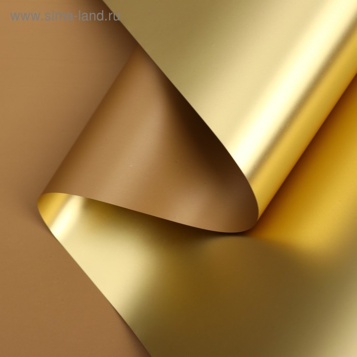 Пленка для цветов Пленка для цветов "Пленка с золотом", цвет бежевый, 58 см х 5 м