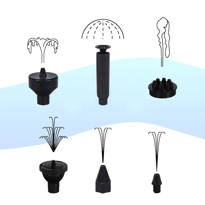 Фонтан садовый HJ-1843, 40 Вт, h=2.5 м, 1800 л/ч, кабель 5 м