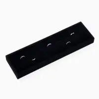 Подставка под кольца 2 полосы, 35&times;10&times;3 см, цвет чёрный