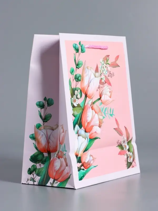 Пакет подарочный "С любовью для неё" ламинированный 18 х 22,3 х 10 см