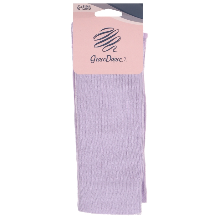 Гетры для гимнастики и танцев Grace Dance №5, длина 60 см, цвет сиреневый Гетры для гимнастики и танцев Grace Dance №5, длина 60 см, цвет сиреневый