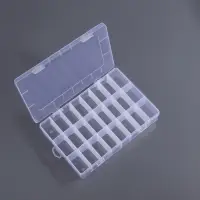 Органайзер для мелочей, передвижные ячейки, 24 ячейки, 19.7&times;13.3&times;3.5 см, МИКС