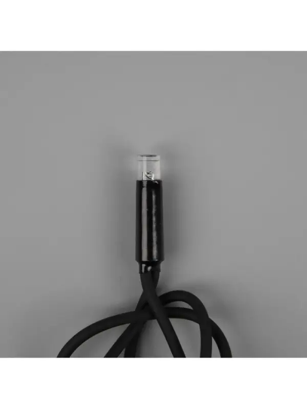 Гирлянда &laquo;Нить&raquo; 10 м, IP65, УМС, тёмная каучуковая нить, 100 LED, свечение белое, мерцание, 220 В