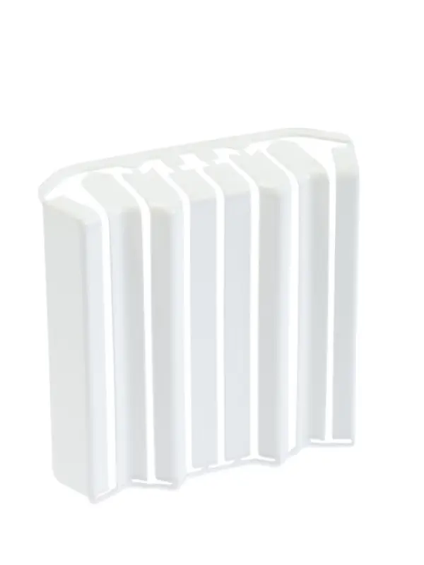 Накладки для прямоугольного плинтуса &laquo;Идеал. Дюра&raquo;, 80 мм, 8 штук, цвет 001 белый