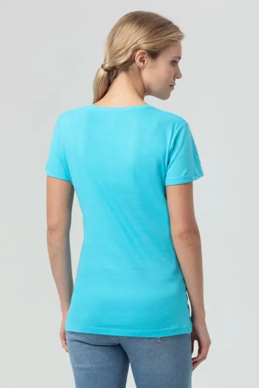 Футболка женская Miss 150, бирюзовая, размер M Футболка женская Miss 150, бирюзовая, размер M