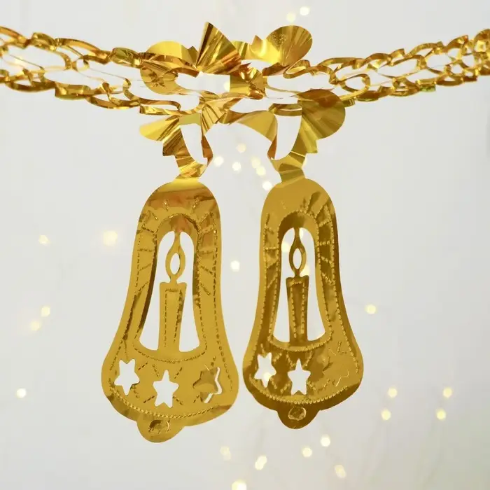 Растяжка «Колокольчик со свечой», 200 см, МИКС Растяжка «Колокольчик со свечой», 200 см, МИКС