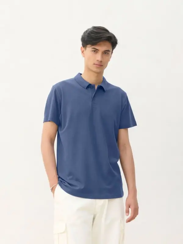 Рубашка поло унисекс Pulse, бежевая (льняная), размер S Рубашка поло унисекс Pulse, бежевая (льняная), размер S