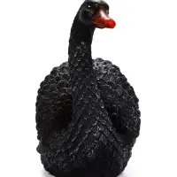 Садовая фигура из полистоуна &laquo;Чёрный лебедь&raquo;, 32&times;22&times;35 см