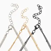 Кулоны на цепочке &laquo;Сердце&raquo;, набор 3 шт. L=35 + удлинитель 7 см, разноцветный