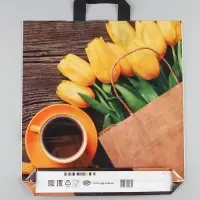 Пакет "Вдохновение",  полиэтиленовый с петлевой ручкой, 40*43 см, 60 мкм