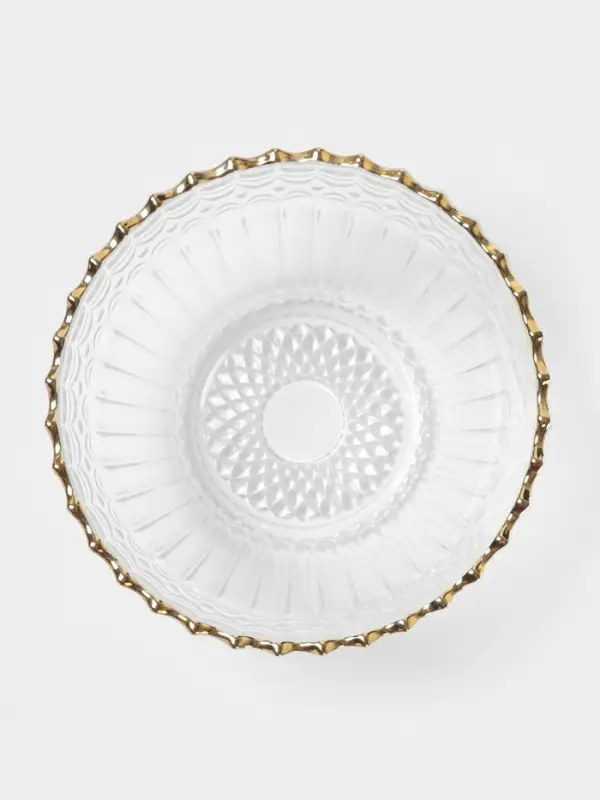 Салатники &laquo;Ронда&raquo;, 350 мл, 37.5&times;32.5&times;7 см, на подставке, набор 3 шт., стекло, прозрачный