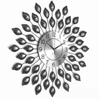 Часы настенные интерьерные &laquo;Завитки с листочками&raquo;, серия: Ажур, бесшумные, плавный ход, d=58 см, циферблат 22 см