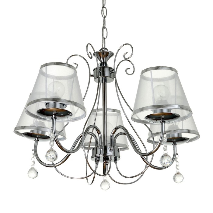 Люстра 2425/5 E27 40Вт хром 52х52х32-60 см BayerLux