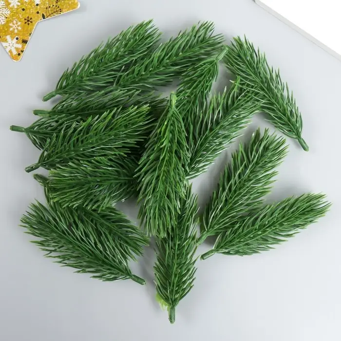 Декор "Ветки ели" набор 15 шт, размер 1 шт 10 см