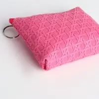 Кошелёк-монетница на молнии, 12&times;2.5&times;8.5 см, розовый