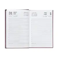 Ежедневник датир 2026г А5 168л б/вин, Бордо Ежедневник датир 2026г А5 168л б/вин, Бордо