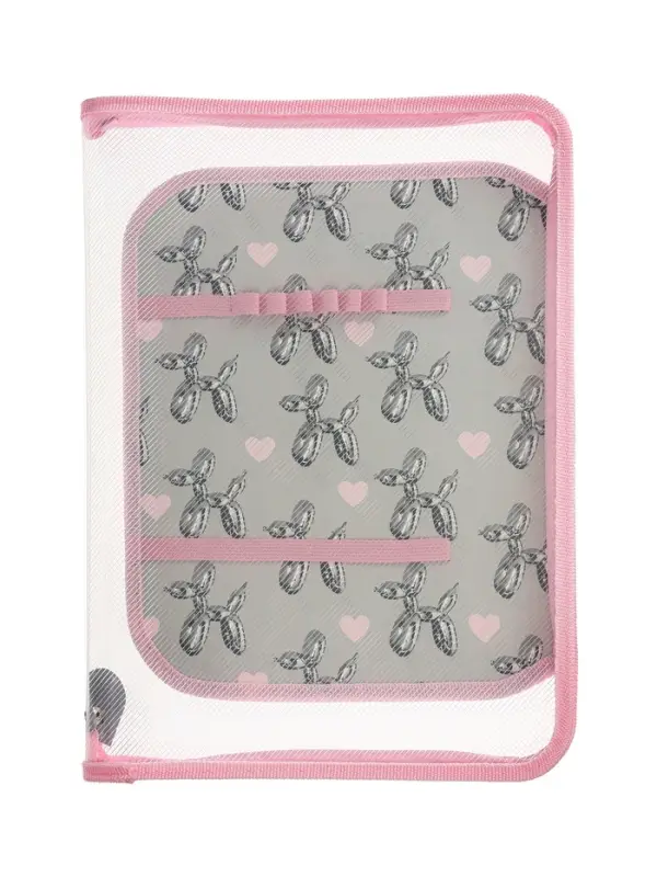 Папка для труда А4 Bubble heart, молния вокруг/откидная планка