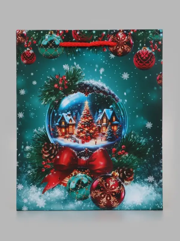 Пакет подарочный &laquo;Новогодний шар&raquo;, 18&times;10&times;22.3 см