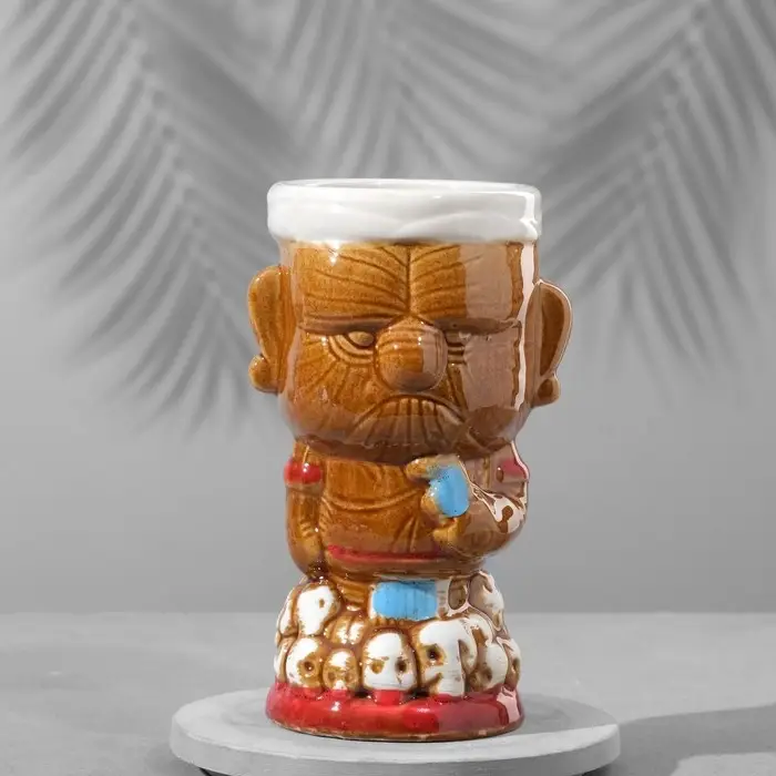 Стакан для коктейлей &laquo;Вождь Маори&raquo;, керамика, 400 мл, коричневый