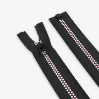 Молния &laquo;Трактор&raquo;, №5, разъёмная, замок автомат, 70 см, чёрная, белая, красная