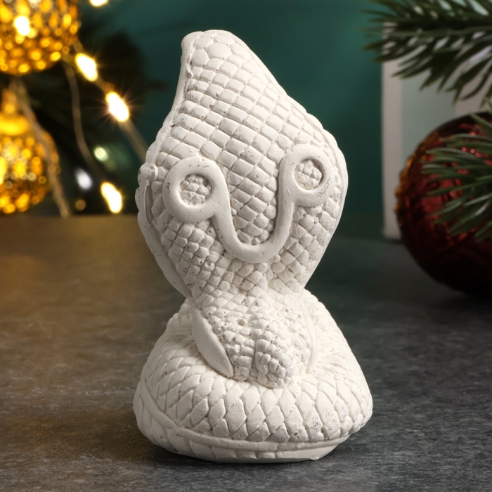 Новый год. Символ 2025. Фигура для раскраски  Новый год. Символ 2025. Фигура для раскраски "Змея Кобра малая" 6х4х4см