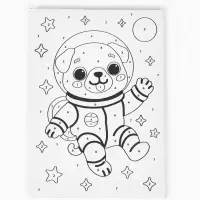 Картина по номерам &laquo;Мопс в скафандре&raquo;, 21&times;15 см